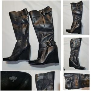NINE WEST NIOLIA BLACK Boots- 7.0